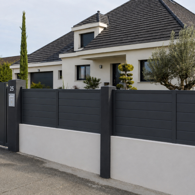 pose cloture rigide aluminium 2sud menuiserie tarbes pau