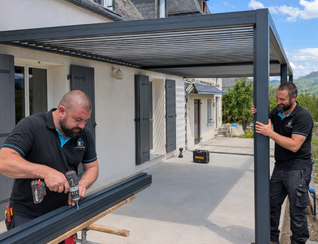 entreprise pose pergola aluminium pau tarbes