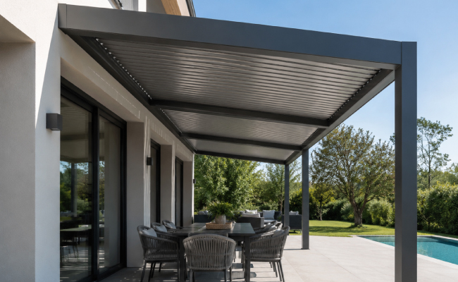 pose pergola bioclimatique adossee pau tarbes