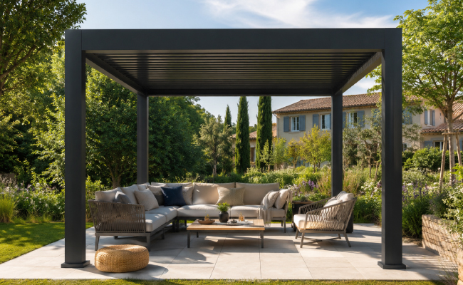 pose pergola bioclimatique autoportee pau tarbes