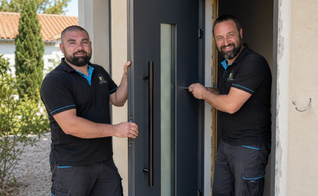 Porte d'entrée pose porte entree 2sudmenuiserie pau tarbes